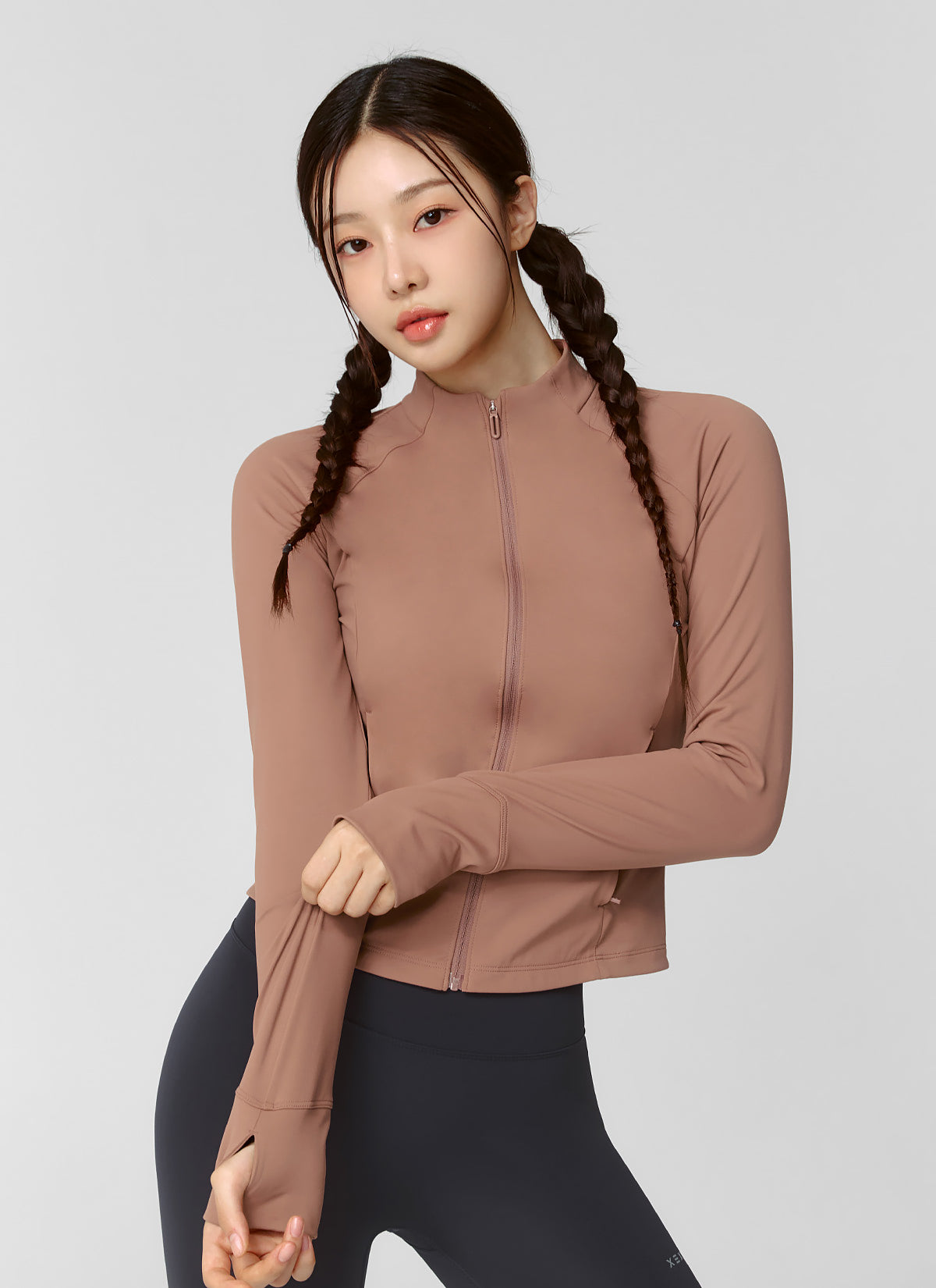 Active Slim Fit Warm Silky Zip Up Hoodie for Women - Lightweight Fleece Lined Jacket for Running, Yoga & Outdoor Activities