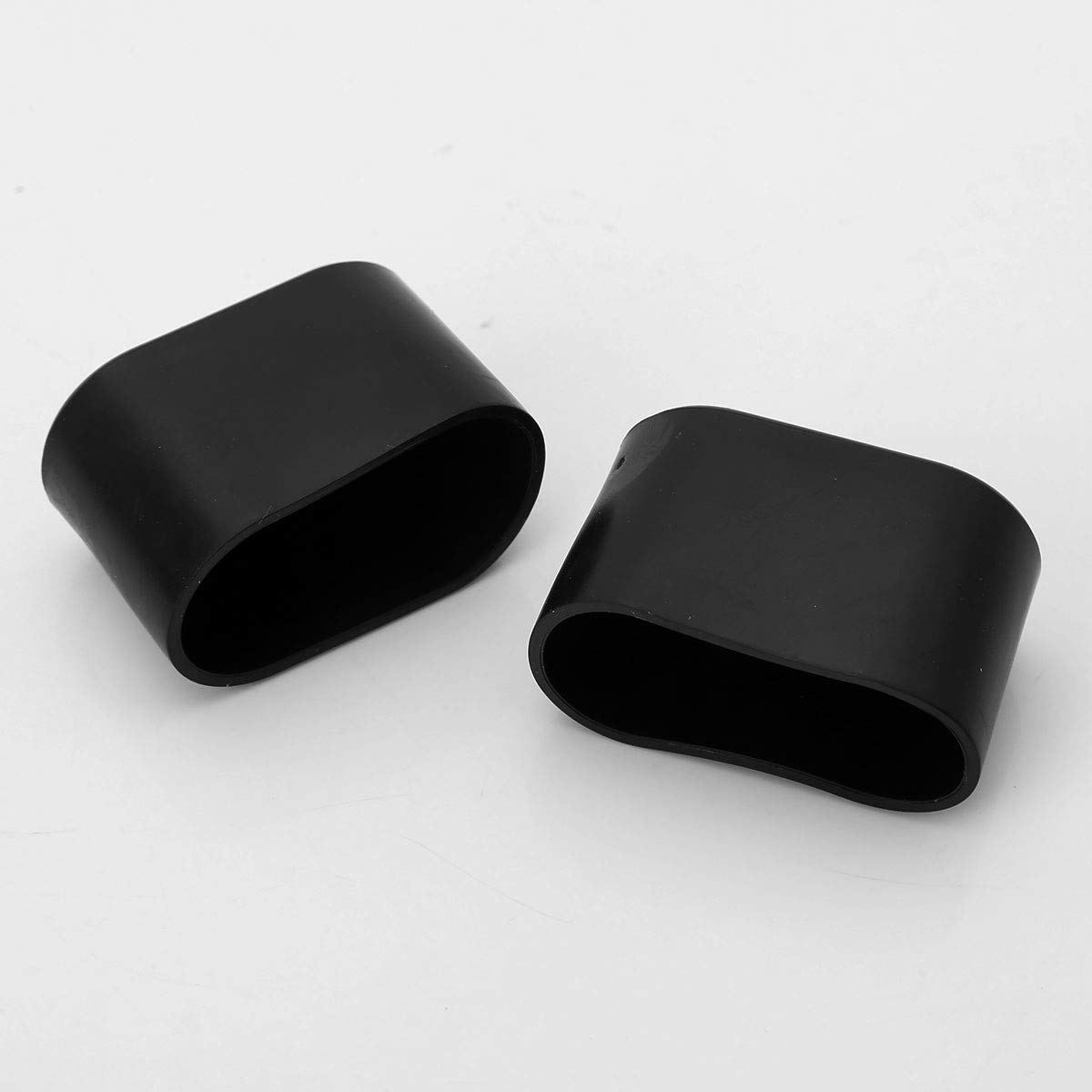 YiZYiF 10-Pack Black Rubber Chair Leg Caps (15x30mm) - Oval Furniture Feet Protectors for Floors, Scratch Prevention | Ideal for Dining Chairs, Tables & Office Furniture