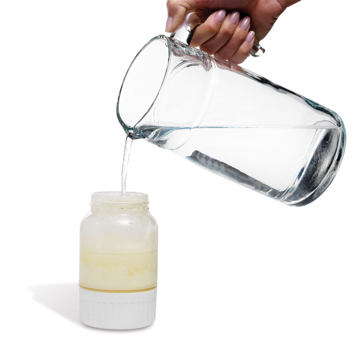Chef'n 102-567-017 Buttercup Butter Maker - Handheld Lemon/Meringue Colored Butter Churner for Fresh Homemade Butter - Perfect for Baking, Cooking & Spreading on Toast