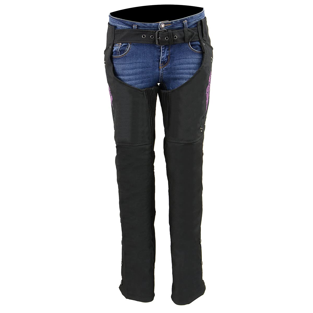 Milwaukee Leather Premium Textile Motorcycle Riding Chaps for Women - Small Size - Durable & Comfortable for Harley, Cruiser & Adventure Biking