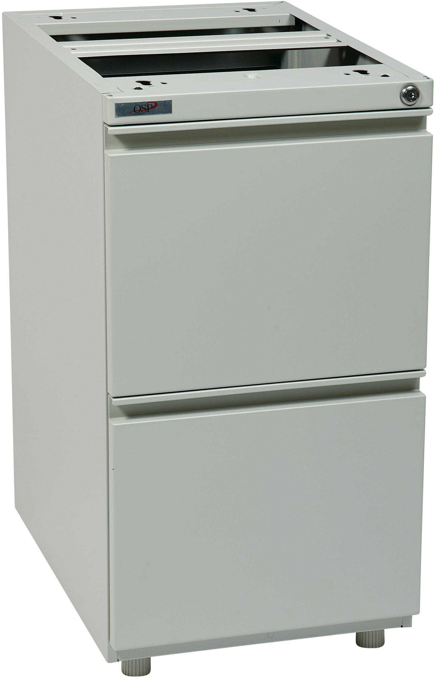 Office Star 22 Open Top Pedestal with Adjustable Glides - Heavy Duty Mobile File Cabinet for Office Organization & Document Storage