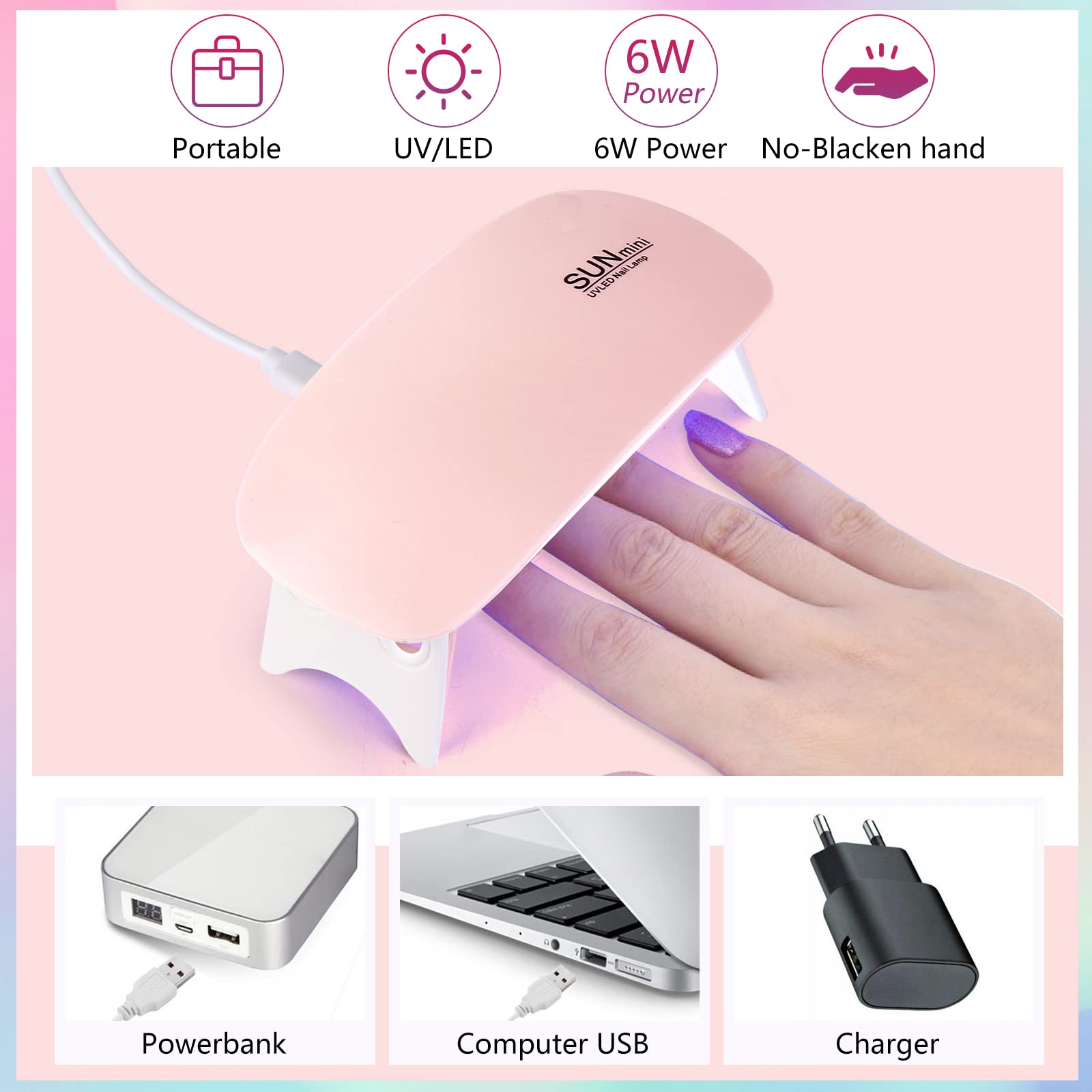 Professional Acrylic Nail Practice Hand - Flexible Fake Nail Training Kit with Movable Fingers, Nail Drill & Dryer Lamp - 12 Color Acrylic Powder Set for Beginners - Perfect for Salon Training & Home Nail Art Practice