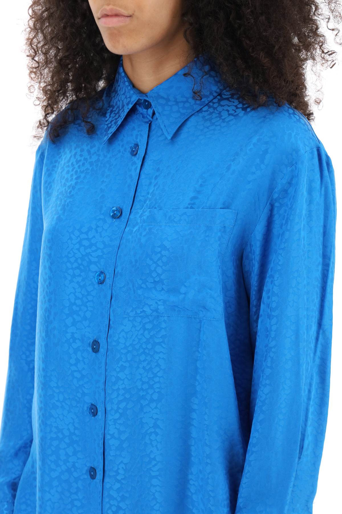Art Dealer Charlie Jacquard Silk Shirt - Elegant & Stylish for Business Casual & Evening Events