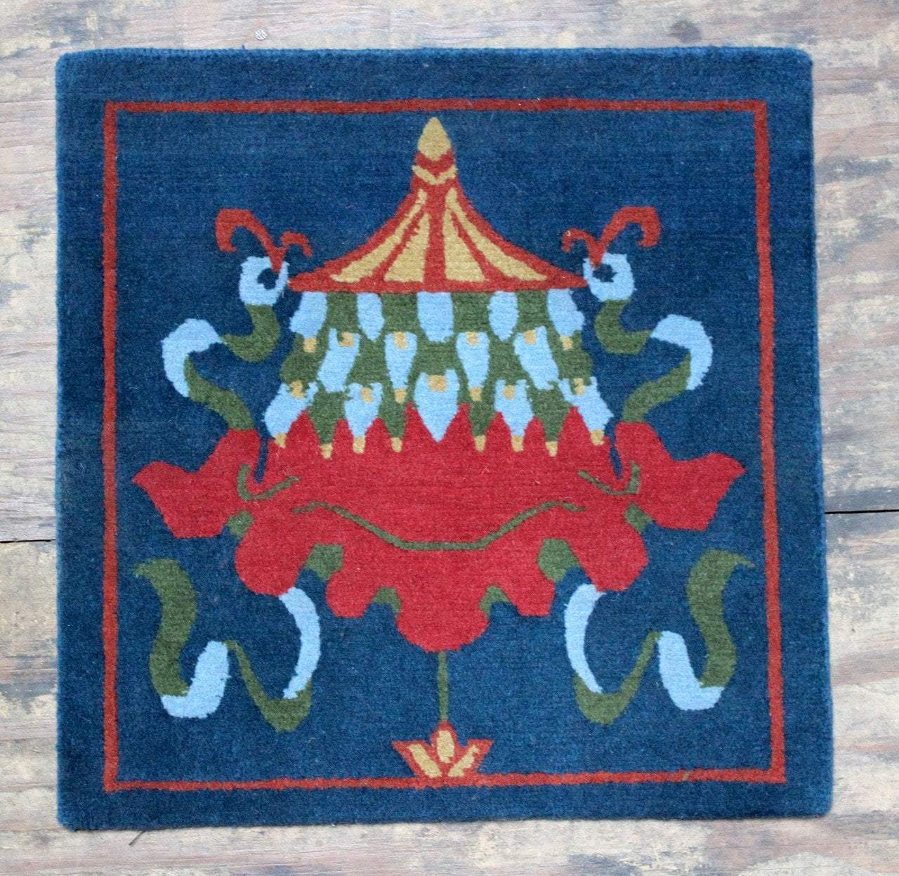 Premium Blue & Green Meditation Yoga Mat - Non-Slip Foldable Outdoor/Indoor Use for Yoga, Beach, Picnic & Relaxation