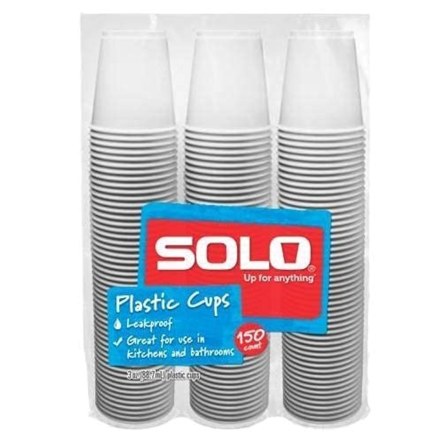 150-Pack 3-Oz Disposable Plastic Cups - BPA-Free Small Drinking Cups for Water, Juice & Beverages - Perfect for Parties, Travel, Home & Office - Ideal for Bathroom, Picnics, Camping & Events - Great for Kids' Birthday, BBQs, Baby Showers & Coffee Breaks