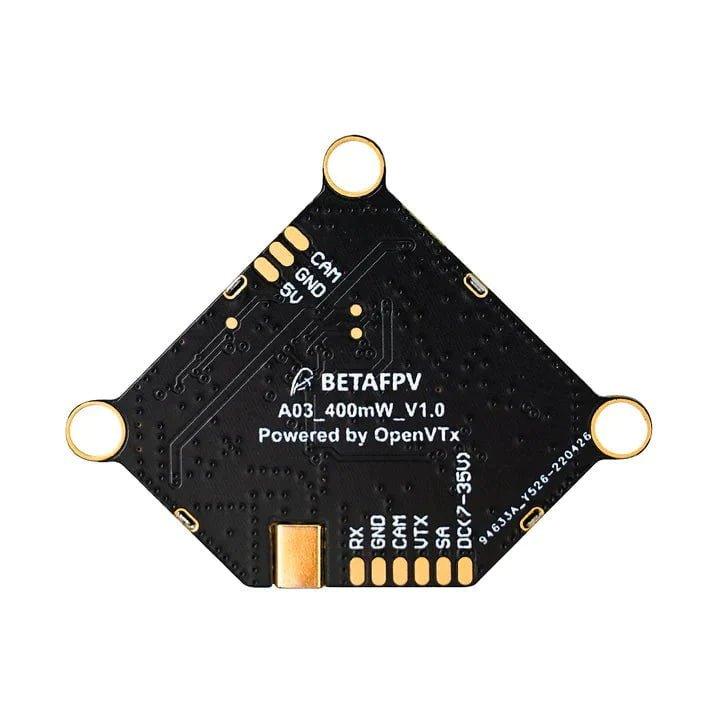 BETAFPV A03 VTX 25 400mW 5.8GHz Micro Video Transmitter with MMCX Connector for FPV Drones and RC Racing - Perfect for Long-Range HD Video Transmission