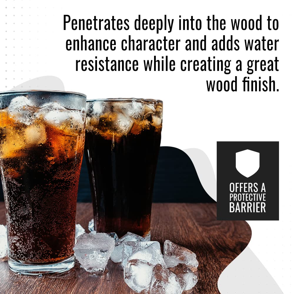 Pure Tung Oil for Wood Finishing - Food Grade, Waterproof, Non-Toxic - Perfect for Cutting Boards, Butcher Blocks, Outdoor Furniture & Wood Flooring - 1 Gallon - Natural Wood Protection & Restoration