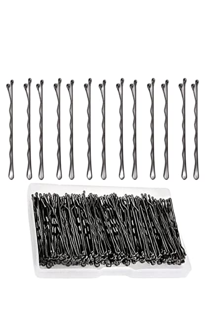 Yuvraj Hub Black Bobby Pins for Hair Styling - 5.5cm/2.2inch Hair Clips with Storage Box (Pack of 1) - Perfect for Updos, Braids, and Everyday Hairstyles