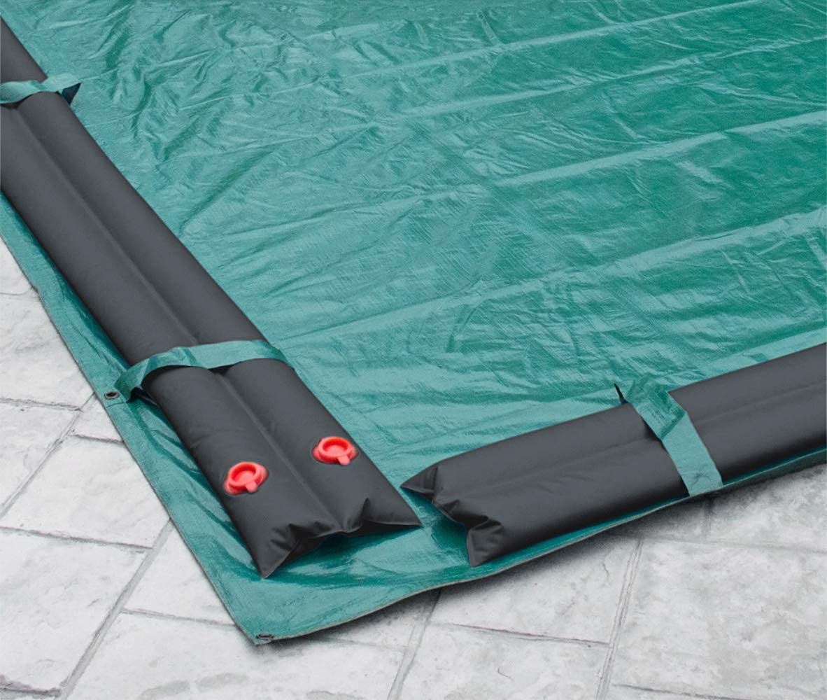 Harris Pool Products Commercial-Grade Water Tubes/Bags for In-Ground Pools - Heavy Duty 24-Gauge UV-Protected Vinyl (8ft Super Duty Double Chamber, 12-Pack, Black) | Perfect for Pool Winterizing, Leak Prevention & Groundwater Protection