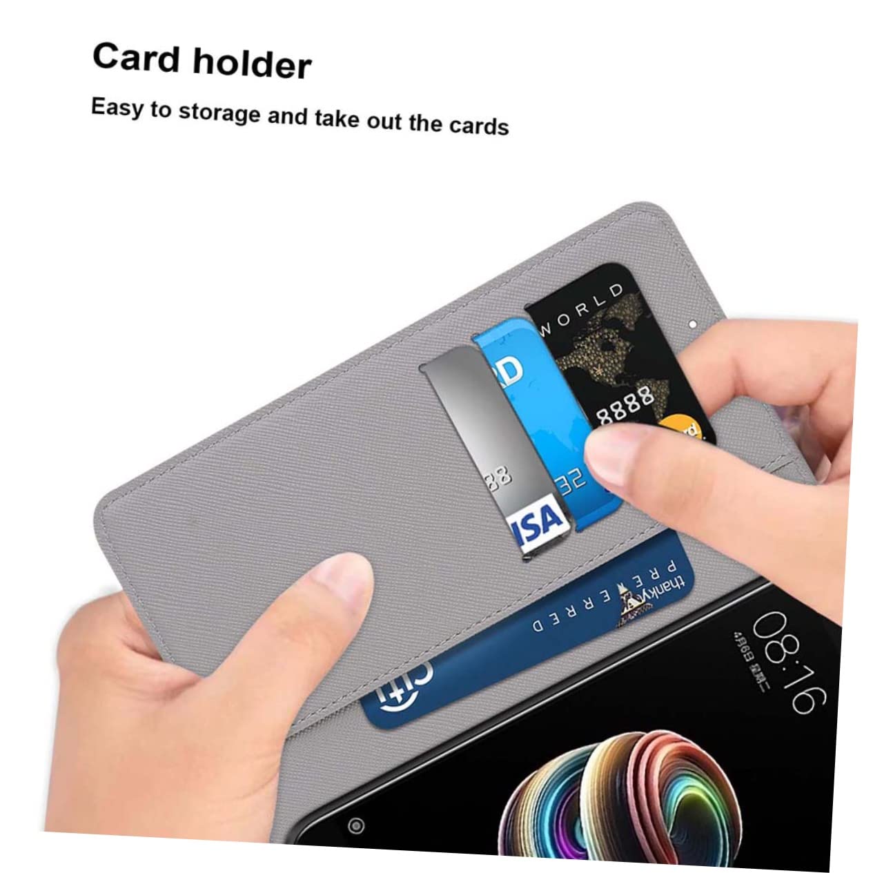 Homoyoyo Painted Wallet Phone Case - Stylish Protective Cover for Smartphones, Durable Mobile Phone Accessories, Perfect for Everyday Use and Travel