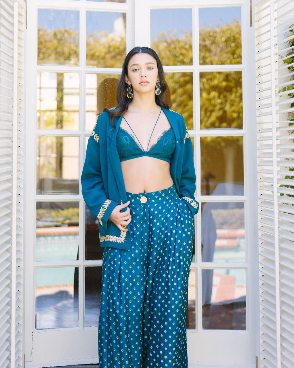Beautiful Ayat Teal Bandhini Set – Traditional Indian Printed Outfit for Women | Perfect for Festivals, Weddings & Special Occasions