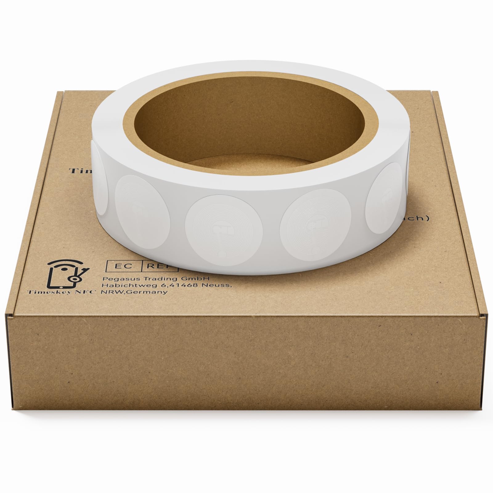 1000pcs MIFARE Classic 1K NFC Tags - 13.56MHz RFID Stickers (ISO 14443A) - 1 Inch Round Self-Adhesive NFC Labels for Access Control, Smart Cards & IoT Applications