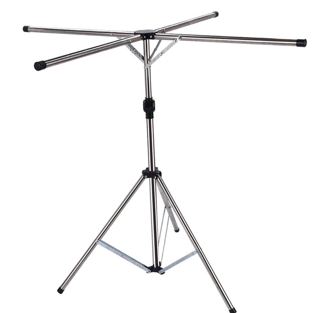 Stainless Steel Expandable Folding Clothes Drying Rack - Adjustable Floor Laundry Rack for Indoor & Balcony Use - Perfect for Apartments, Dorms & Small Spaces