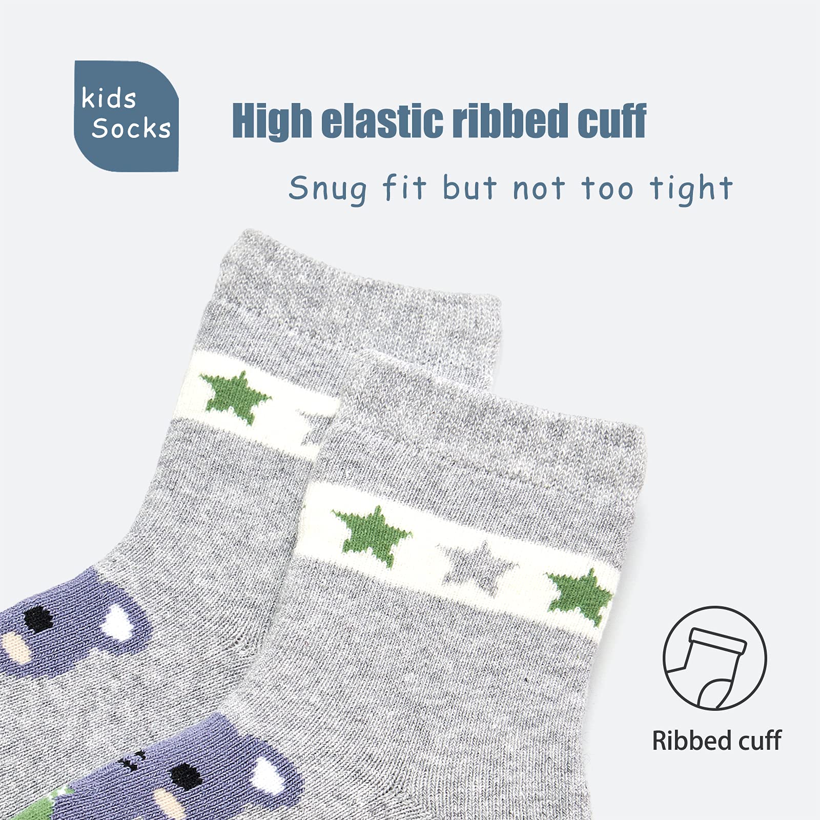 **Boys Winter Socks - 6 Pairs Warm Thermal Terry Crew Socks for Kids | Cozy & Durable Cold Weather Socks for School, Outdoor Play & Snow Days**