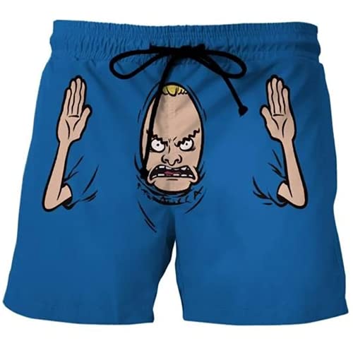 Funny Men's Swim Trunks with Drawstring - Humorous Beach Shorts for Swimming & Vacation - Quick Dry Swimwear for Pool, Beach & Summer Activities