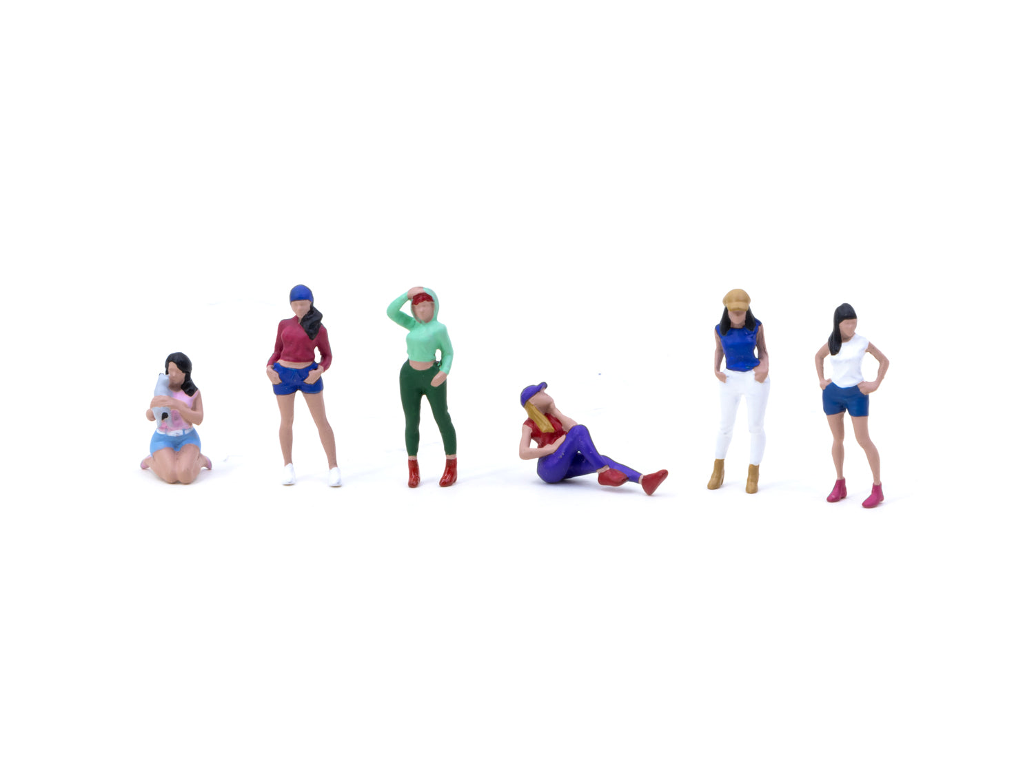 Diorama x Tarmac Works 1/64 Scale Model Figures Set - Girls Night Out COLLAB64 | Miniature Collectibles for Diorama Displays & Car Model Scenes