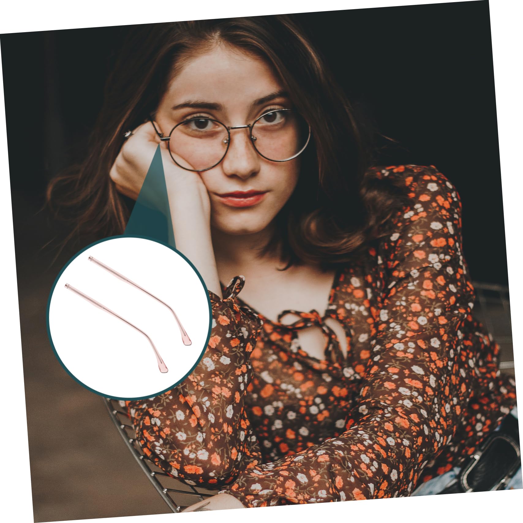 STOBOK Rose Gold Metal Glasses Repair Kit - 1 Pair of Glasses Accessories for Broken Frames, Nose Pads & Screws - Perfect for Eyeglass, Sunglass & Reading Glass Fix at Home or Travel