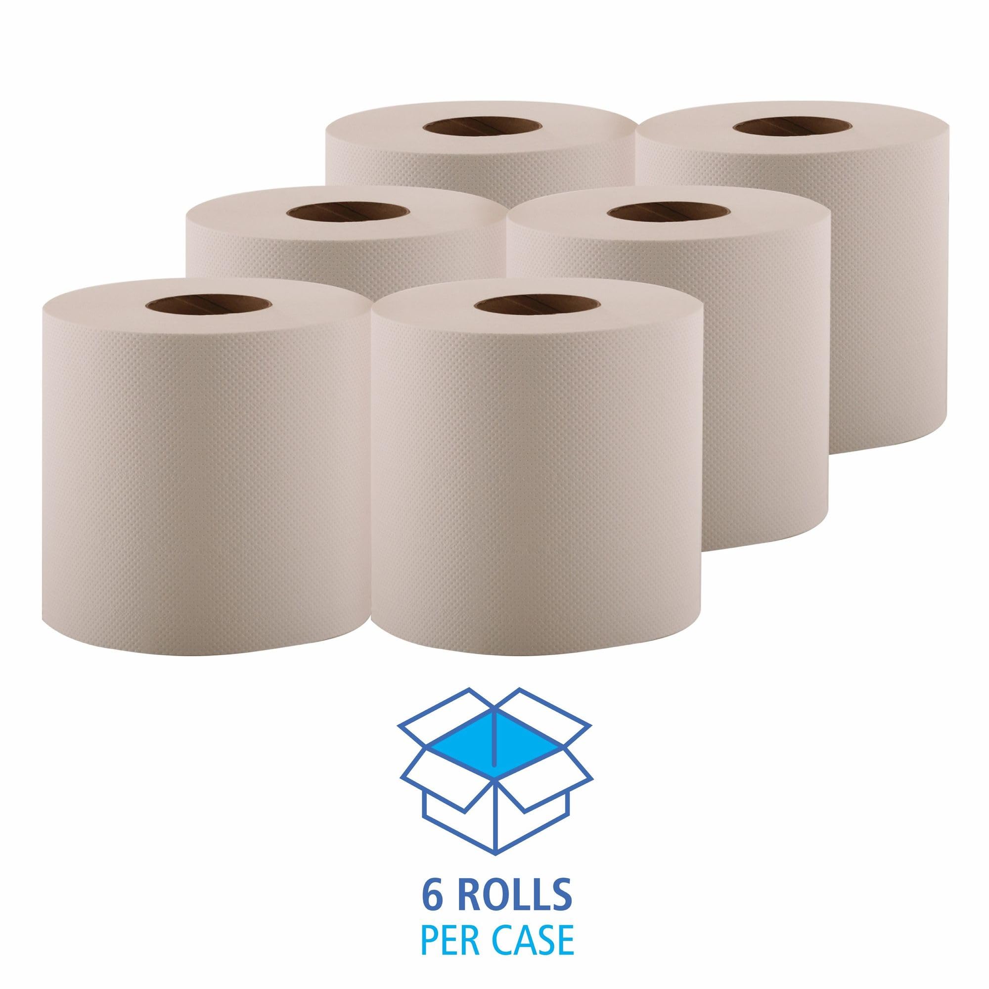 Boardwalk B6400 7.87 x 10 Inch 2-Ply Perforated Center-Pull Paper Towels - White (6 Rolls per Carton) | Bulk Commercial Hand Towels for Restaurants, Kitchens & Bathrooms