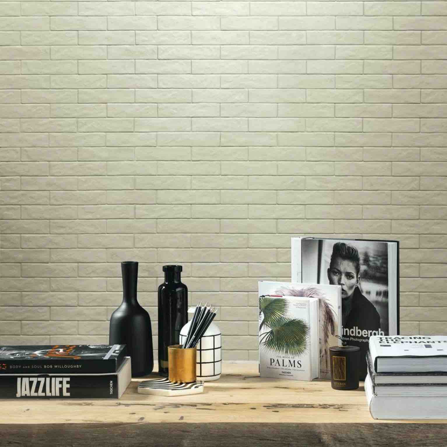 Premium Brick Porcelain Tile Panna 3x11 - Matte Finish Ceramic Wall & Floor Tile for Kitchen Backsplash, Bathroom, and Fireplace - Waterproof & Durable Home Decor