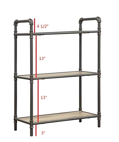 Knocbel 3-Tier Industrial Bookcase Shelf - 26