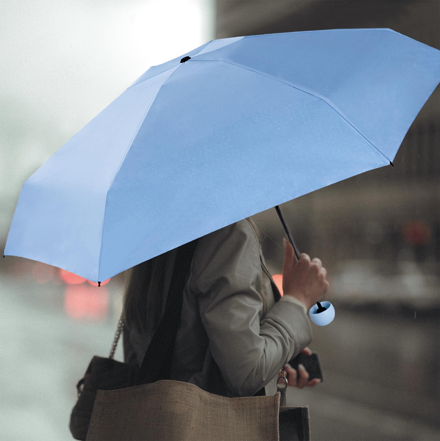 Compact Travel Umbrella - Mini Folding Umbrella with UV Protection, Lightweight & Portable for Women - Perfect for Purse, Car, Backpack, Commuting & Outdoor Activities