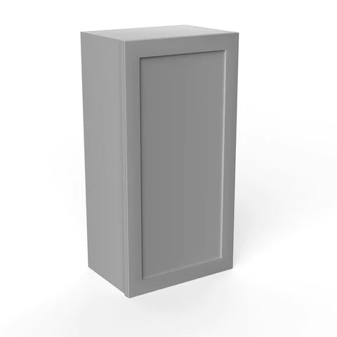 36 Inch Grey Shaker Wall Cabinet - 18W x 36H x 12D - Perfect for Kitchen, Bathroom & Laundry Room Storage