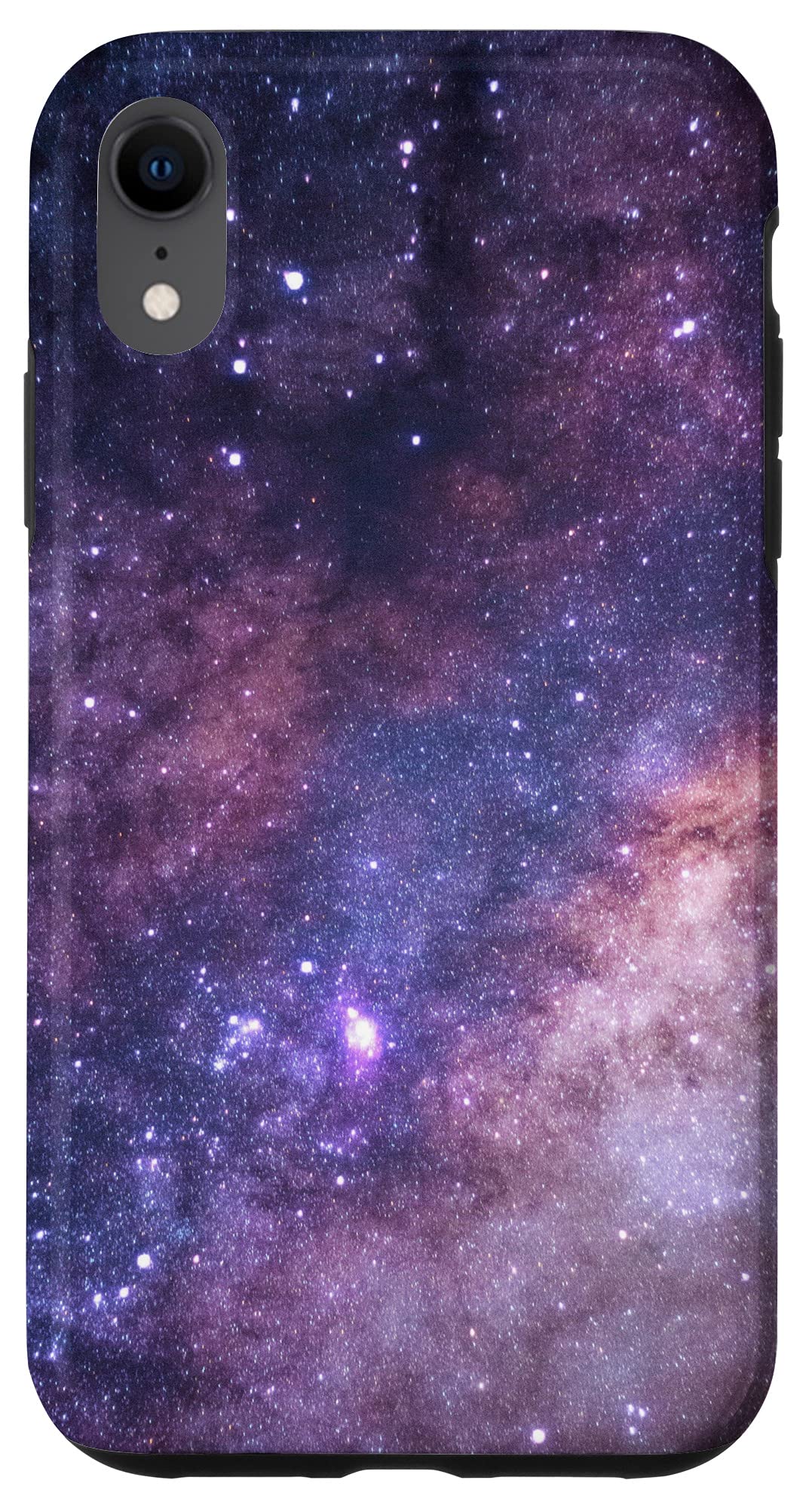 iPhone XR Case - Space Nebula Stars Galaxy Purple Black Universe Design | Protective Phone Cover for Daily Use, Travel & Outdoor Activities