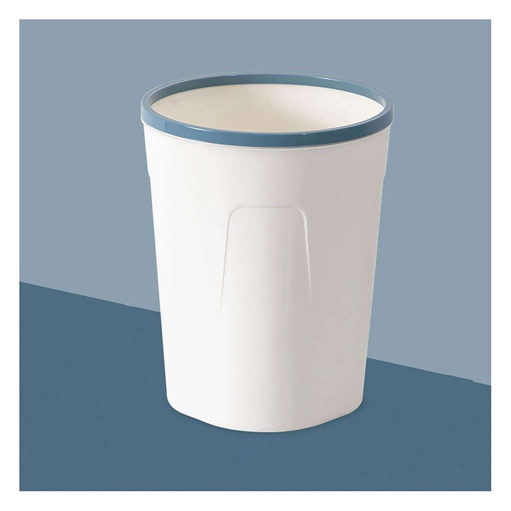 CHENXIANGTA8 Household Trash Can - Large Uncovered Garbage Bin for Kitchen, Bathroom, Living Room & Indoor Use - Creative Storage Solution (Blue) - Perfect for Waste Disposal in Home, Office & Dorm Rooms