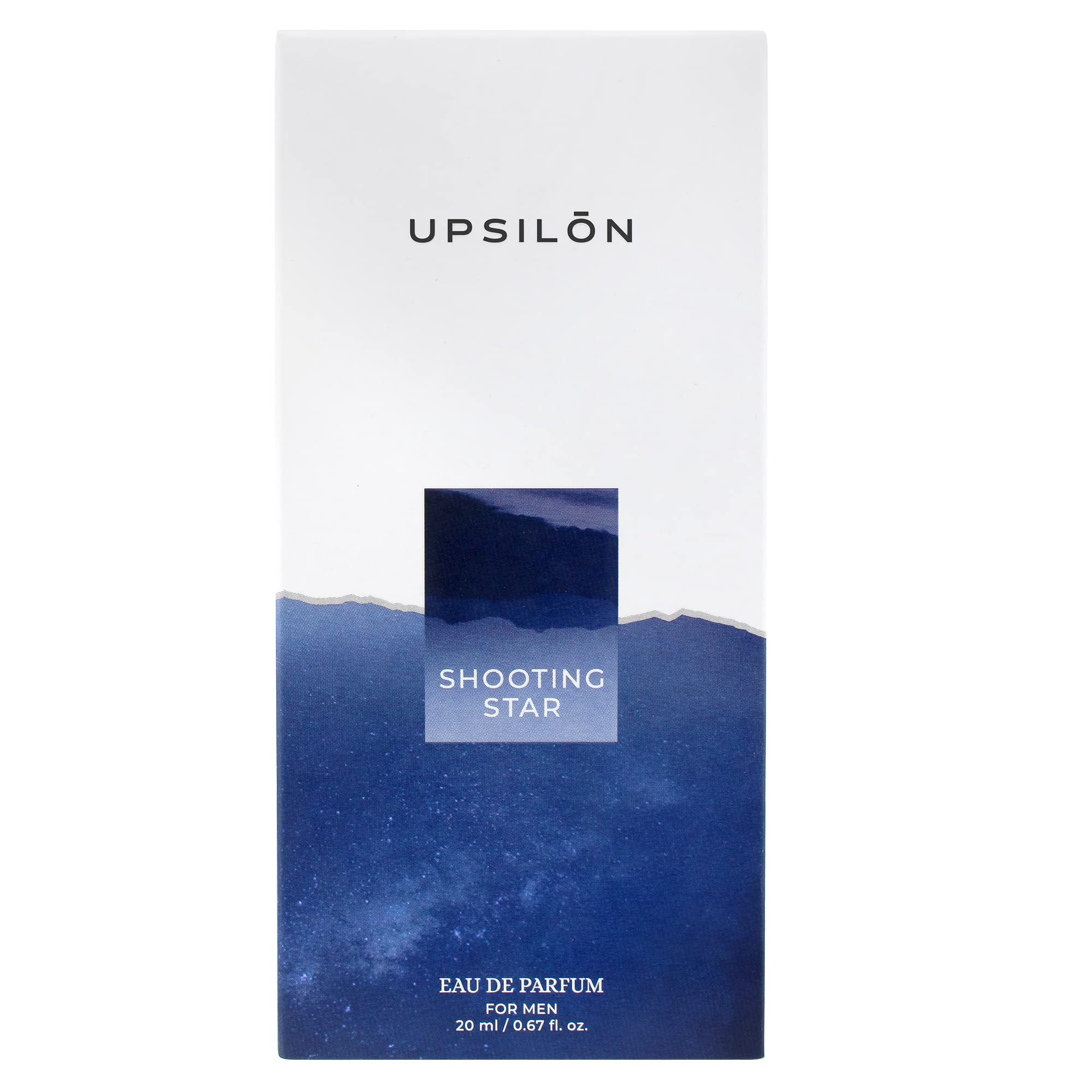 UPSILON Shooting Star Men's Perfume 20ml | Long Lasting Fresh & Powerful Eau De Parfum | Luxury Cologne Spray for Men | Travel Size Fragrance | Perfect for Date Night, Office & Special Occasions