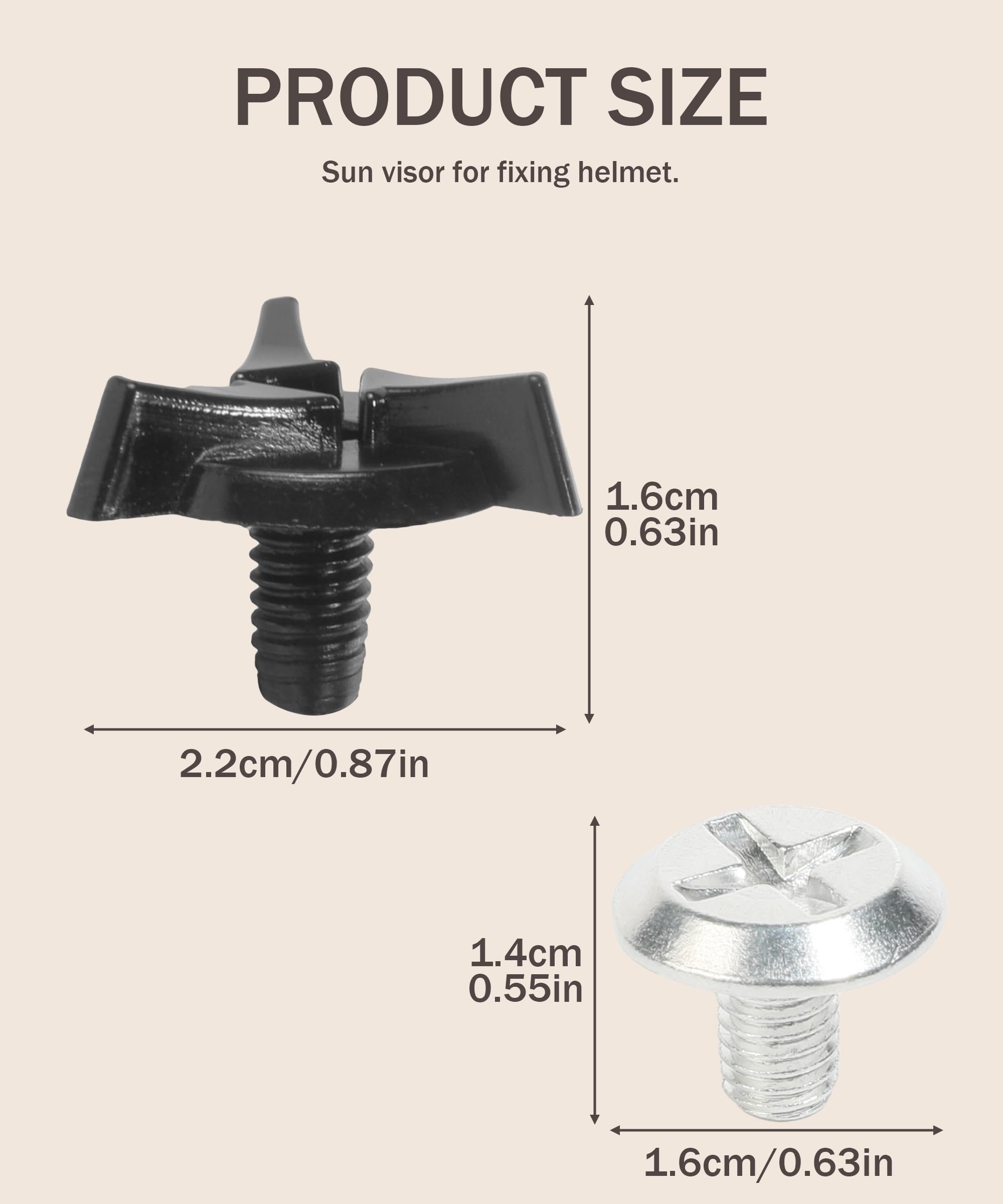 8pcs Motorcycle Helmet Screws & Visor Clips - Durable Helmet Accessories for Cross Country Riding