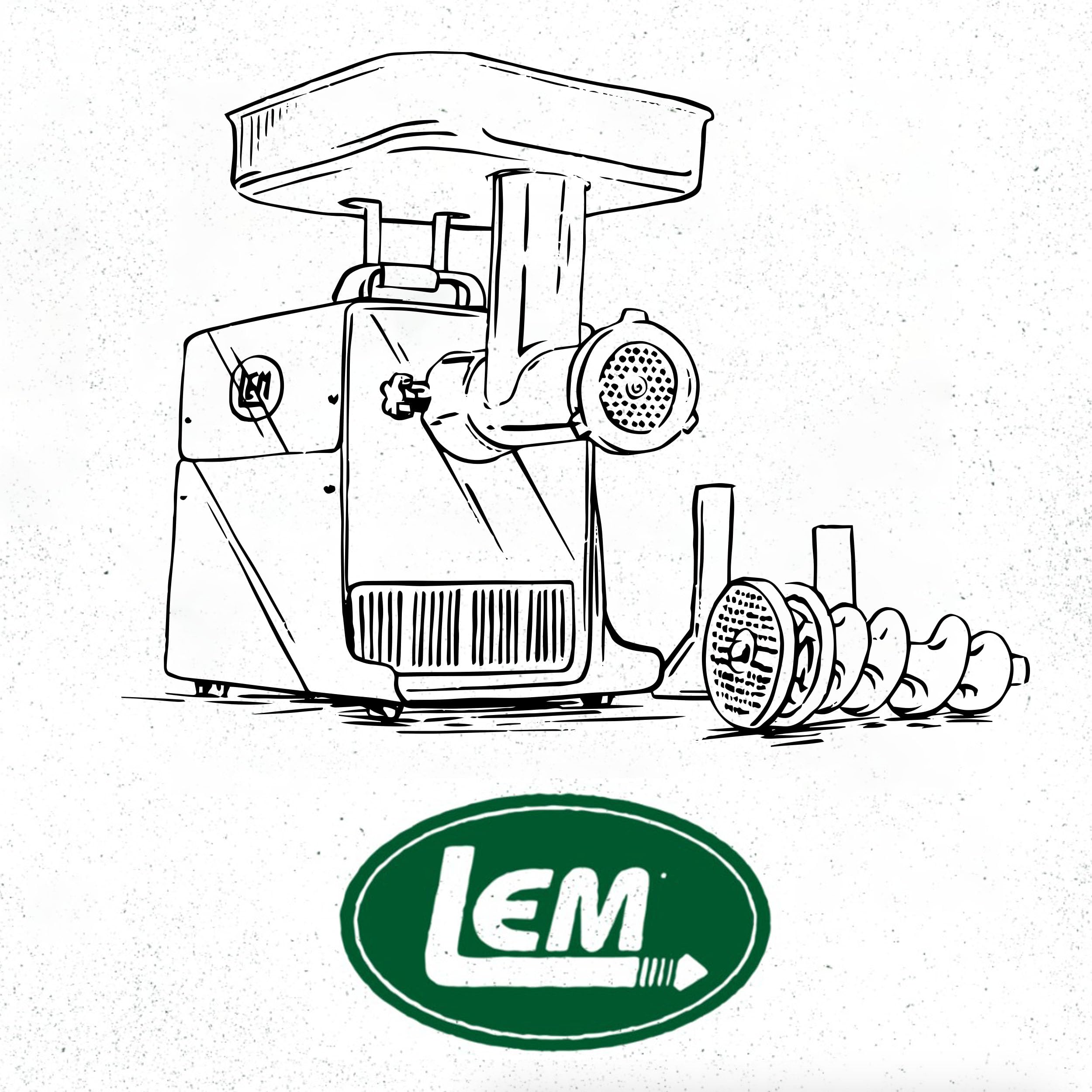 LEM Products BigBite #8 0.5HP Stainless Steel Electric Meat Grinder - Dual Grind Technology for Home Kitchen & Commercial Use - Perfect for Grinding Beef, Pork, Sausage & More