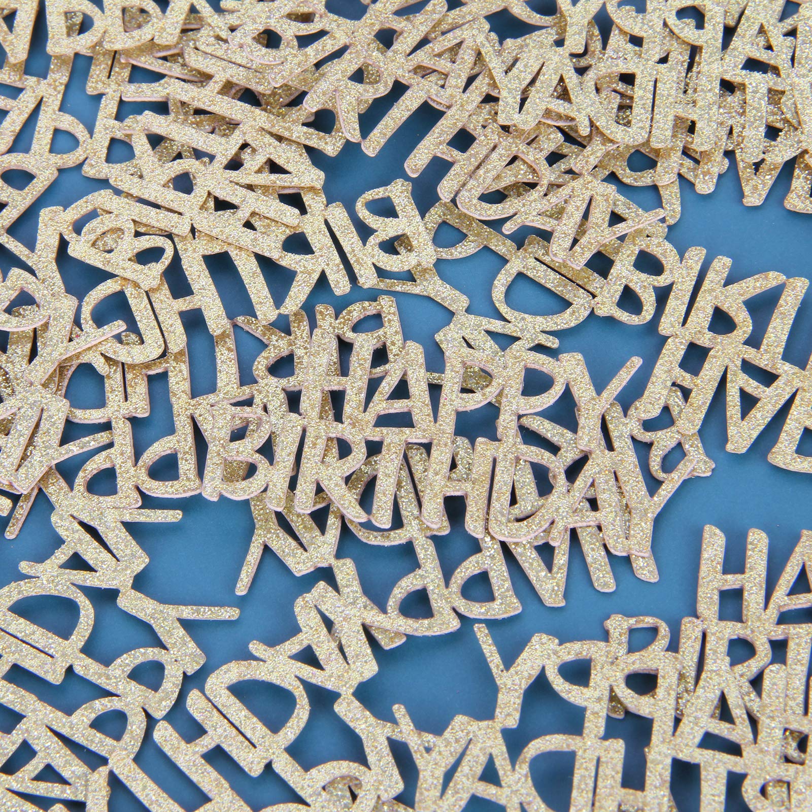 Gold Glitter Confetti for Birthday Party Decorations | Happy Birthday Table Scatter | Baby Shower & Celebration Party Supplies | Perfect for Tables, Cakes & Photo Backdrops