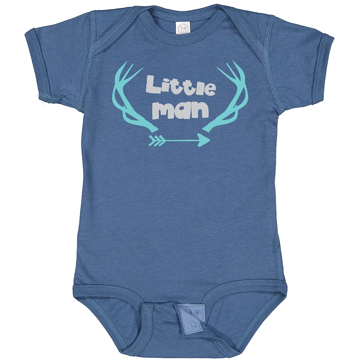 Inktastic Little Man Deer Antlers Arrow Baby Bodysuit - Cute Infant Outfit for Boys, Baby Shower Gift, First Birthday, Family Photos & Holiday Celebrations