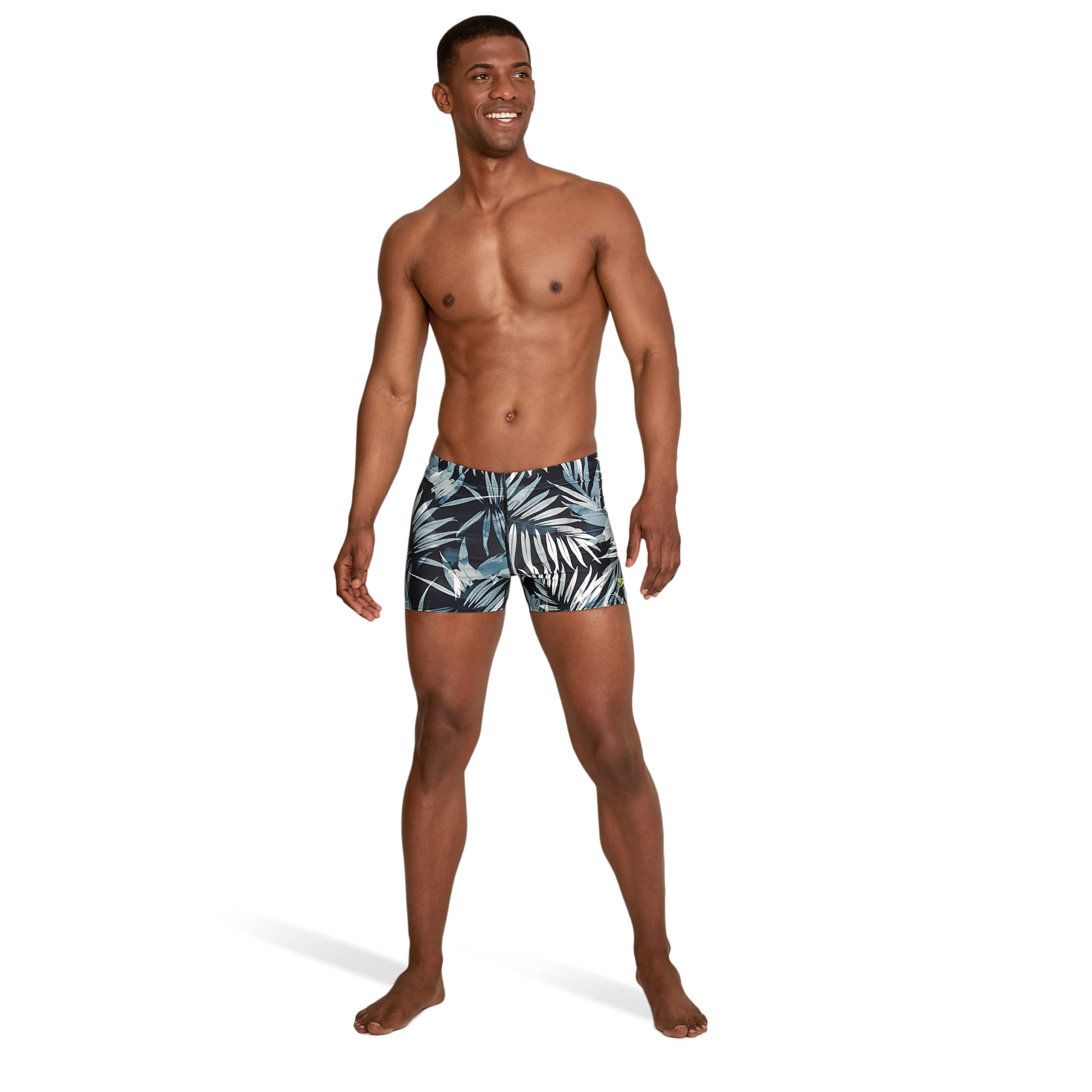 Speedo Men's Swim Trunks - Quick Dry Square Leg Printed Swim Shorts for Beach, Pool & Water Sports