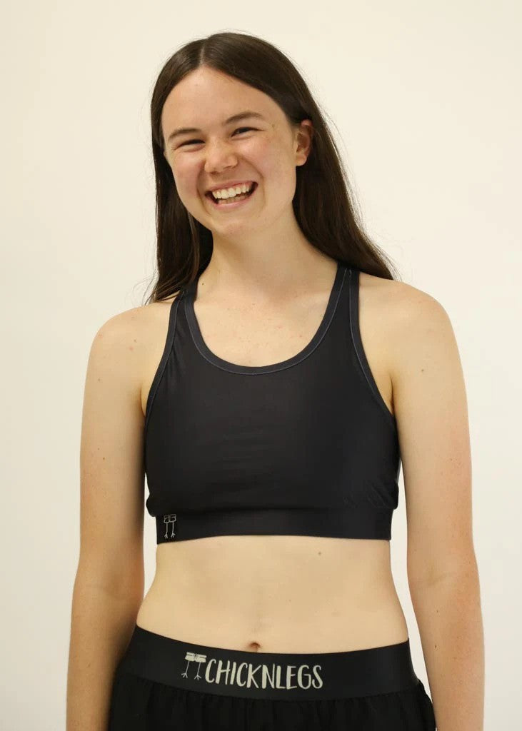 Women's Black OG Sports Bra - High Support Workout Top for Running, Yoga & Gym - Breathable & Comfortable Activewear