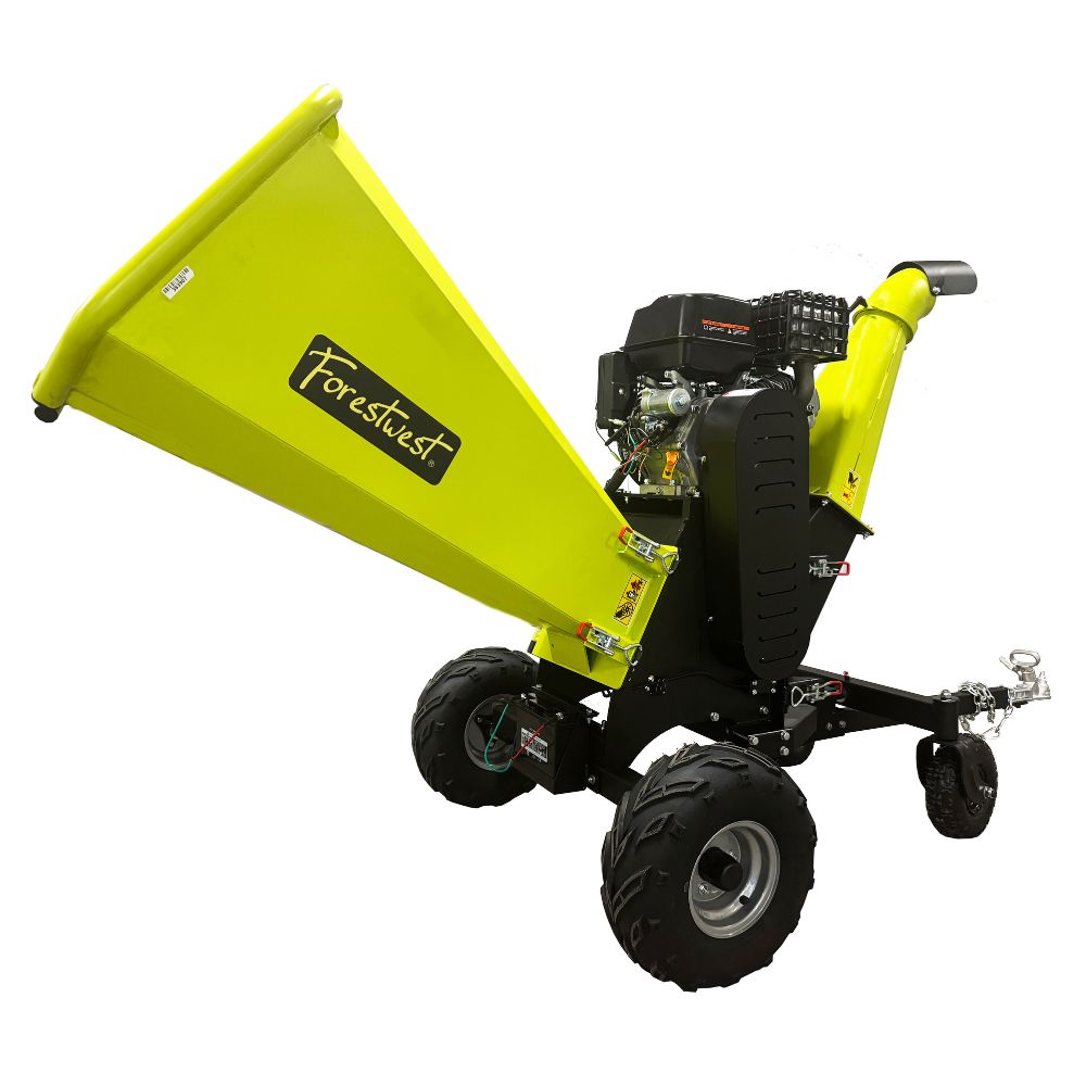 Forestwest 150mm Wood Chipper Shredder - 20HP Petrol Engine with Electric Start (Model BM11062) - Perfect for Garden Waste, Landscaping, and Yard Maintenance