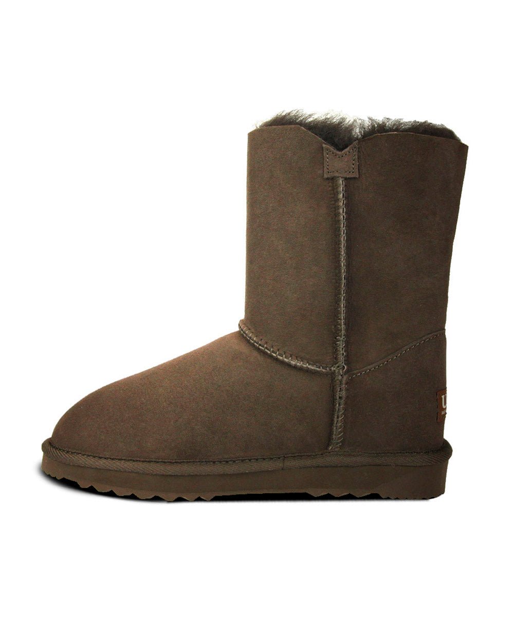 Women's UGG Premium Short Button Boots - Warm Winter Snow Boots for Women | Cozy & Stylish Ankle Boots for Cold Weather, Outdoor Activities & Casual Wear
