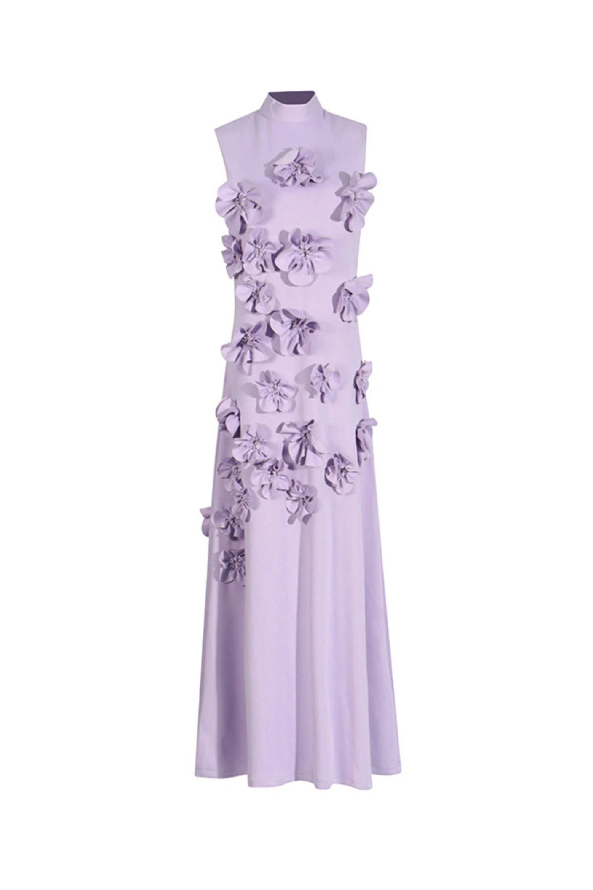 Elegant Purple Floral Embellished Maxi Dress for Women - Perfect for Weddings, Parties & Summer Vacations