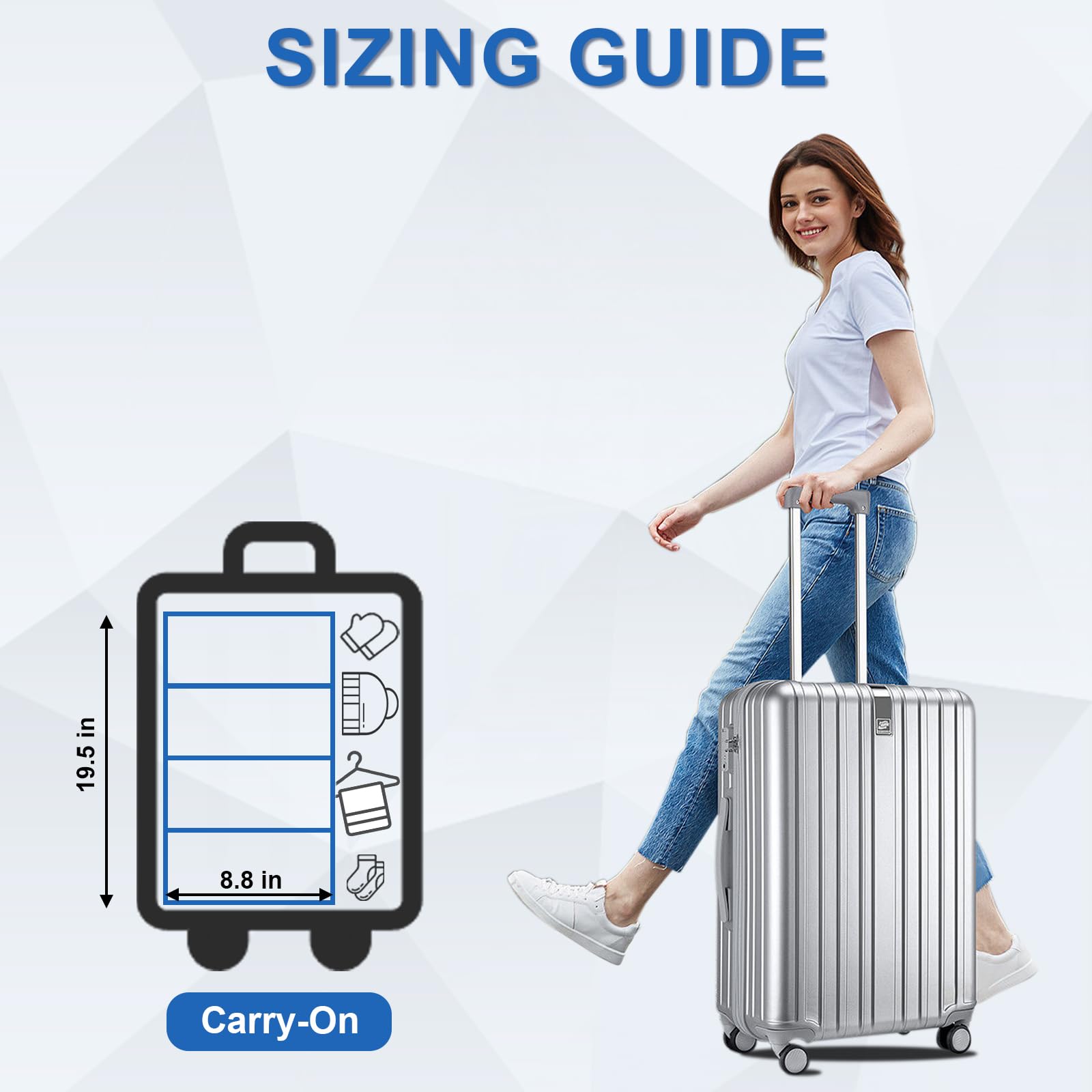 Portable Hanging Travel Organizer - Collapsible Suitcase Packing Cubes for Carry-On Luggage | Perfect for Business Trips, Vacations & Weekend Getaways