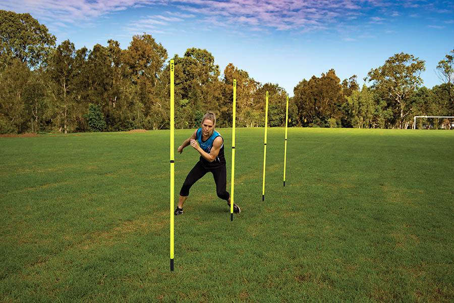 HART Telescopic Agility Pole Set - Adjustable Training Poles for Soccer, Football & Speed Drills - Perfect for Sports Training & Fitness Workouts