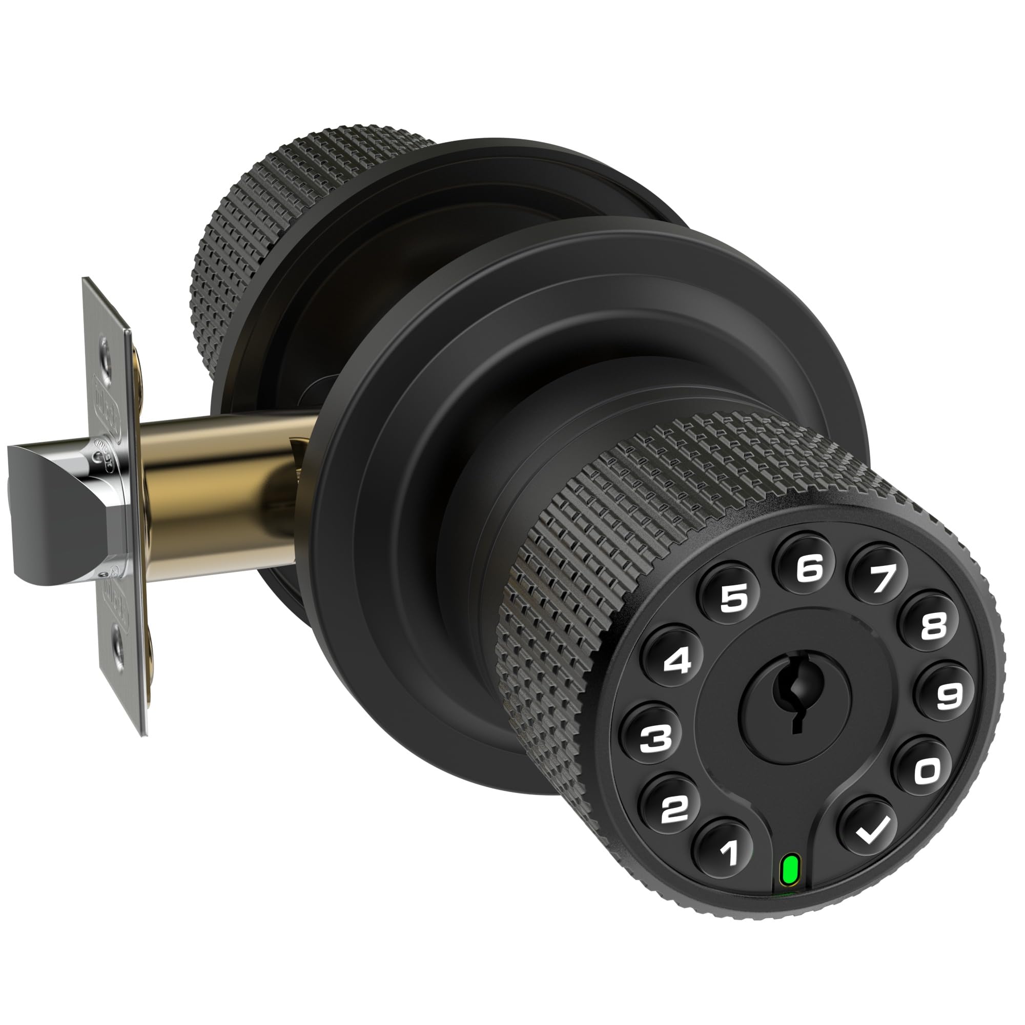 Smart Keypad Door Lock with 50 User Codes - Waterproof & Auto Lock - Matte Black - Secure Your Home, Office, or Vacation Rental