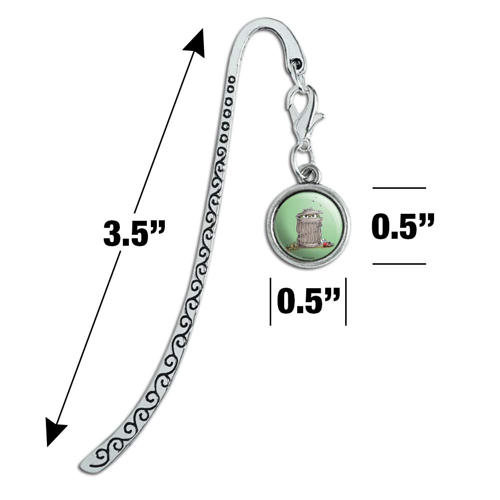 Sesame Street Oscar The Grouch Metal Bookmark - Cute Trash Can Design Page Marker with Charm for Kids & Book Lovers - Perfect Gift for Reading, Collectors & Sesame Street Fans