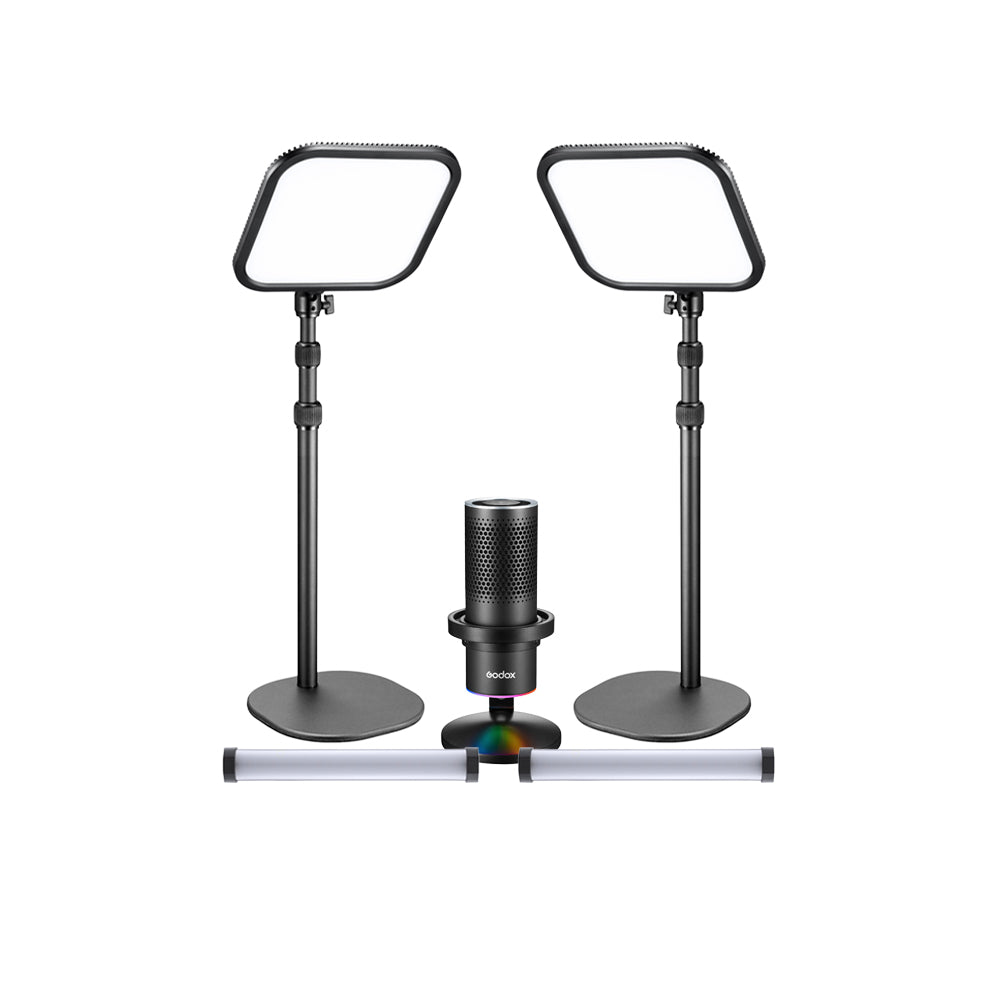 Godox ES30 Twin LED Video Light Kit - Professional Continuous Lighting for Live Streaming, YouTube Videos, Photography & Studio Use