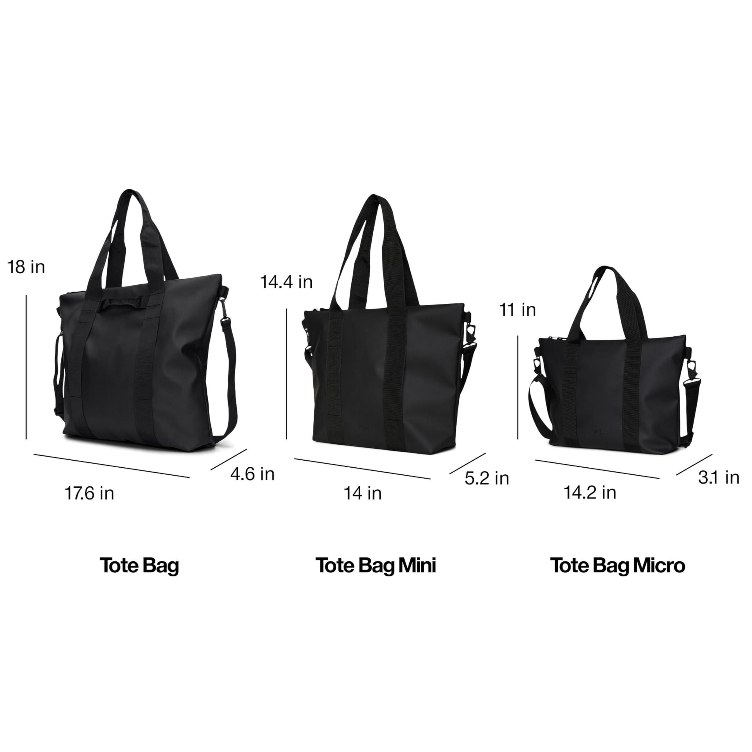 RAINS Waterproof Tote Bag for Men & Women - Lightweight Crossbody Shoulder Bag - Perfect for Travel, Work, Gym & Everyday Use