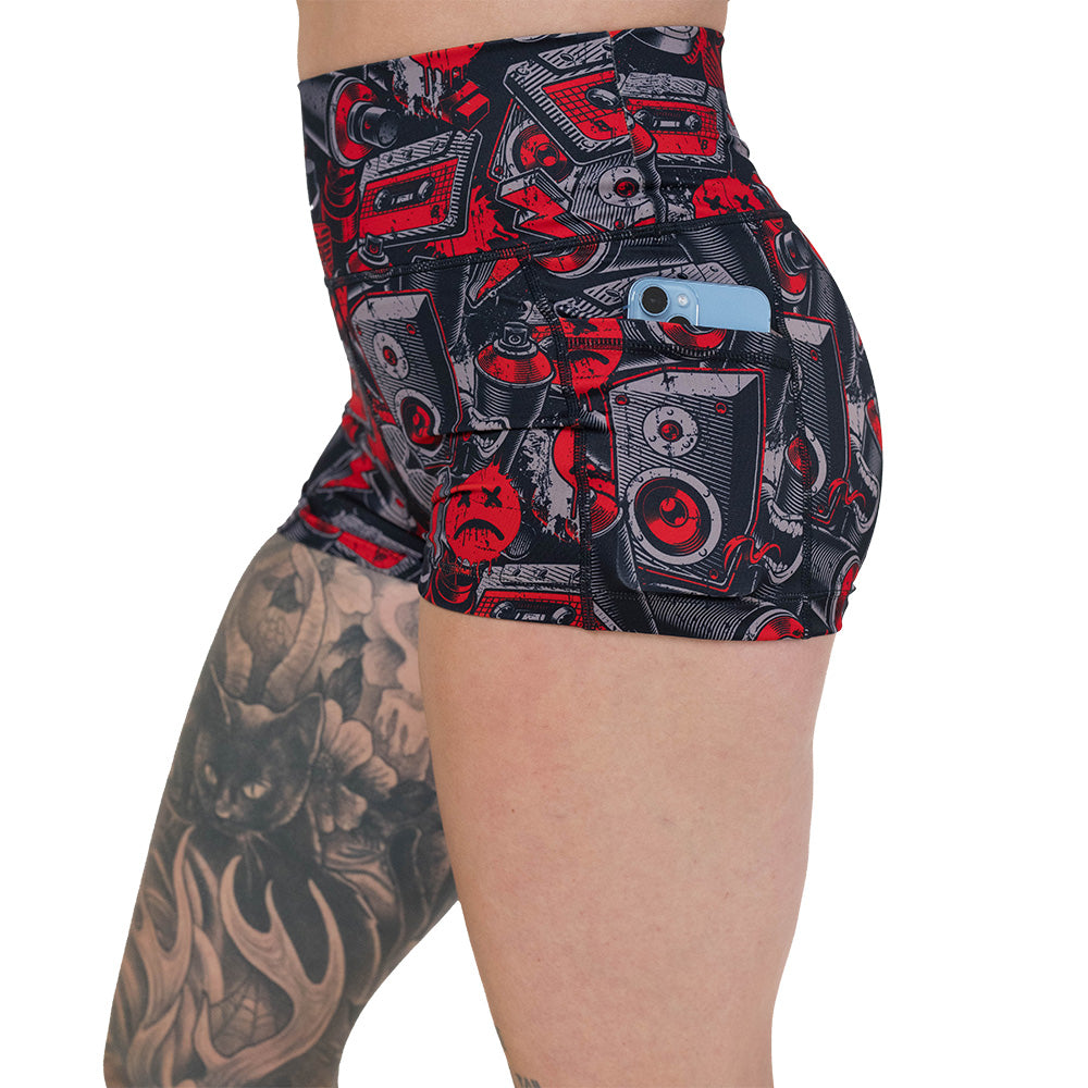 Trendy Graffiti Print Shorts for Men & Women - Stylish Streetwear Summer Casual Shorts | Perfect for Gym, Beach, and Everyday Wear