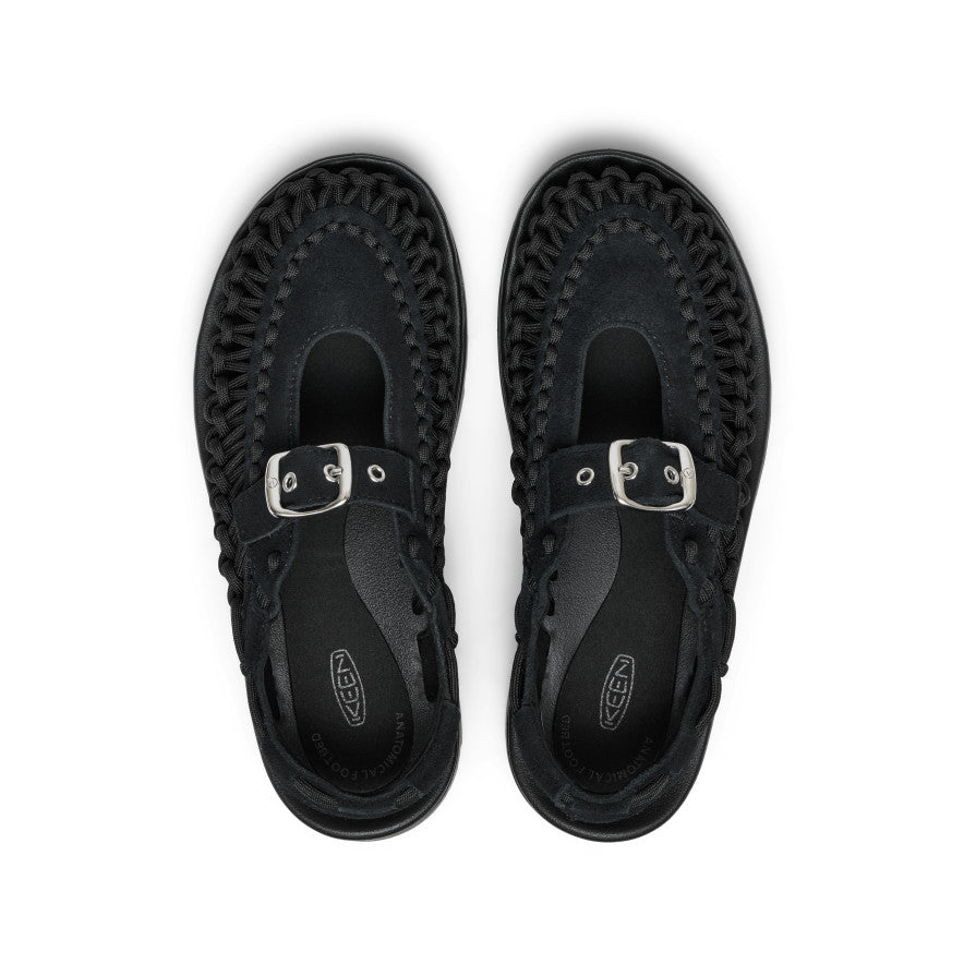 Unisex UNEEK PLT Mary Jane Sneakers - Black/Black | Comfortable Casual Shoes for Women & Men | Perfect for Walking, Work & Everyday Wear