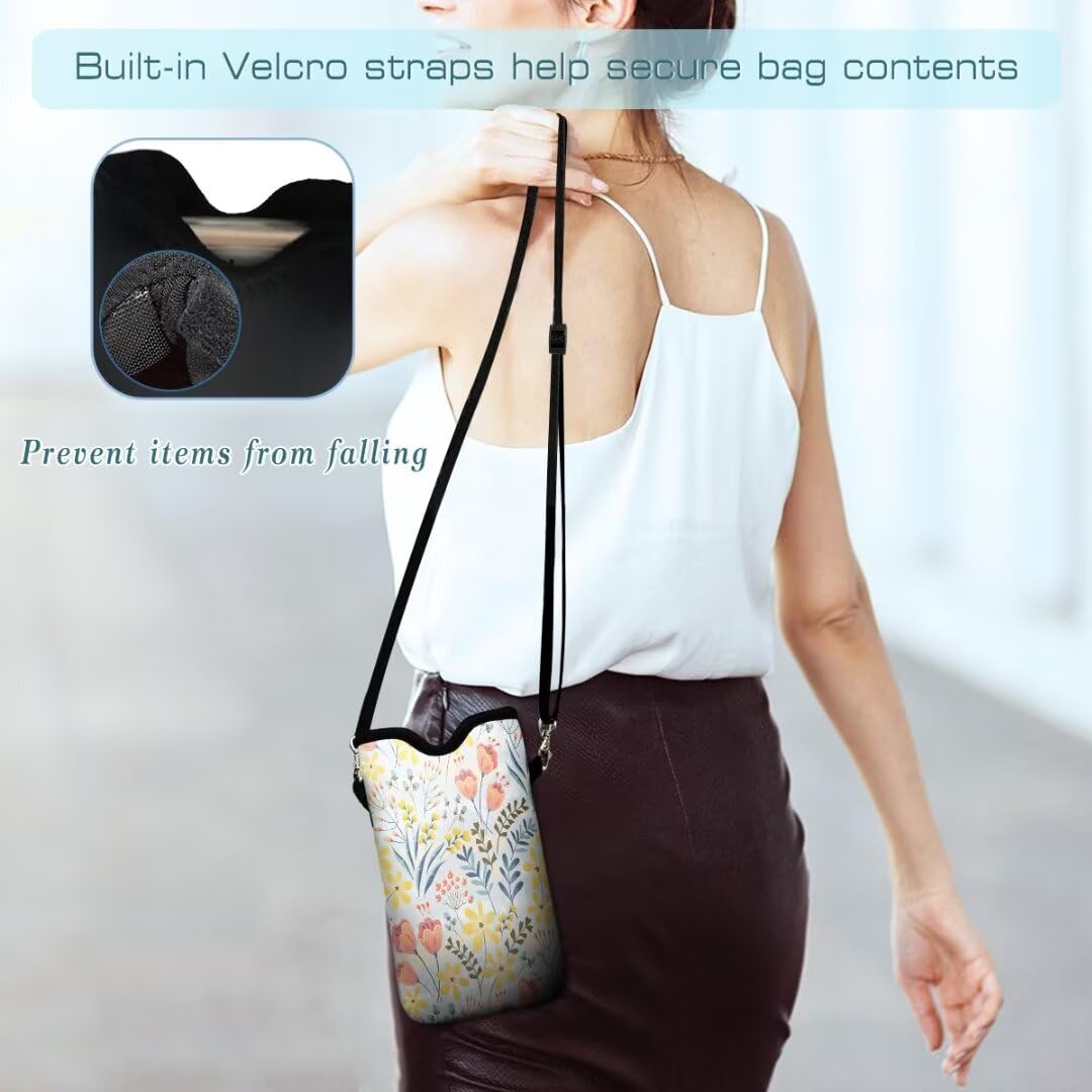 Neoprene Crossbody Phone Pouch with Lanyard - Compatible with iPhone 16/15/14/13/12 & Samsung S24/S23+/A35 - Soft Protective Phone Sleeve for Everyday Use, Travel & Outdoor Activities - Grass Green