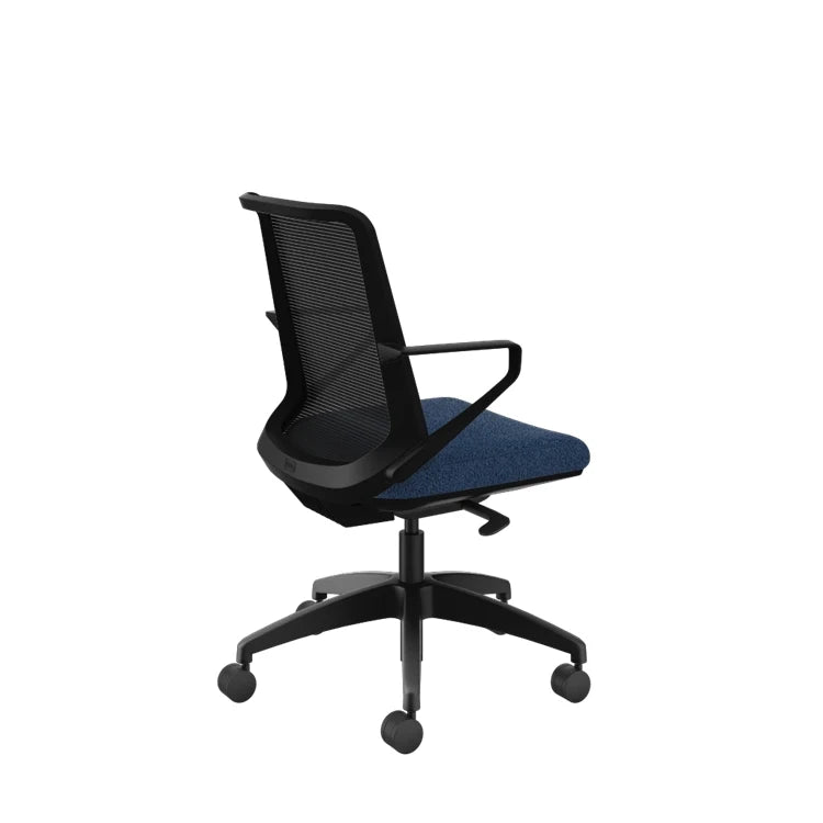 Ergonomic Cliq Office Chair with Synchro Tilt - Basalt Fabric & Black Frame - Perfect for Home Office, Gaming, and Workspace Comfort