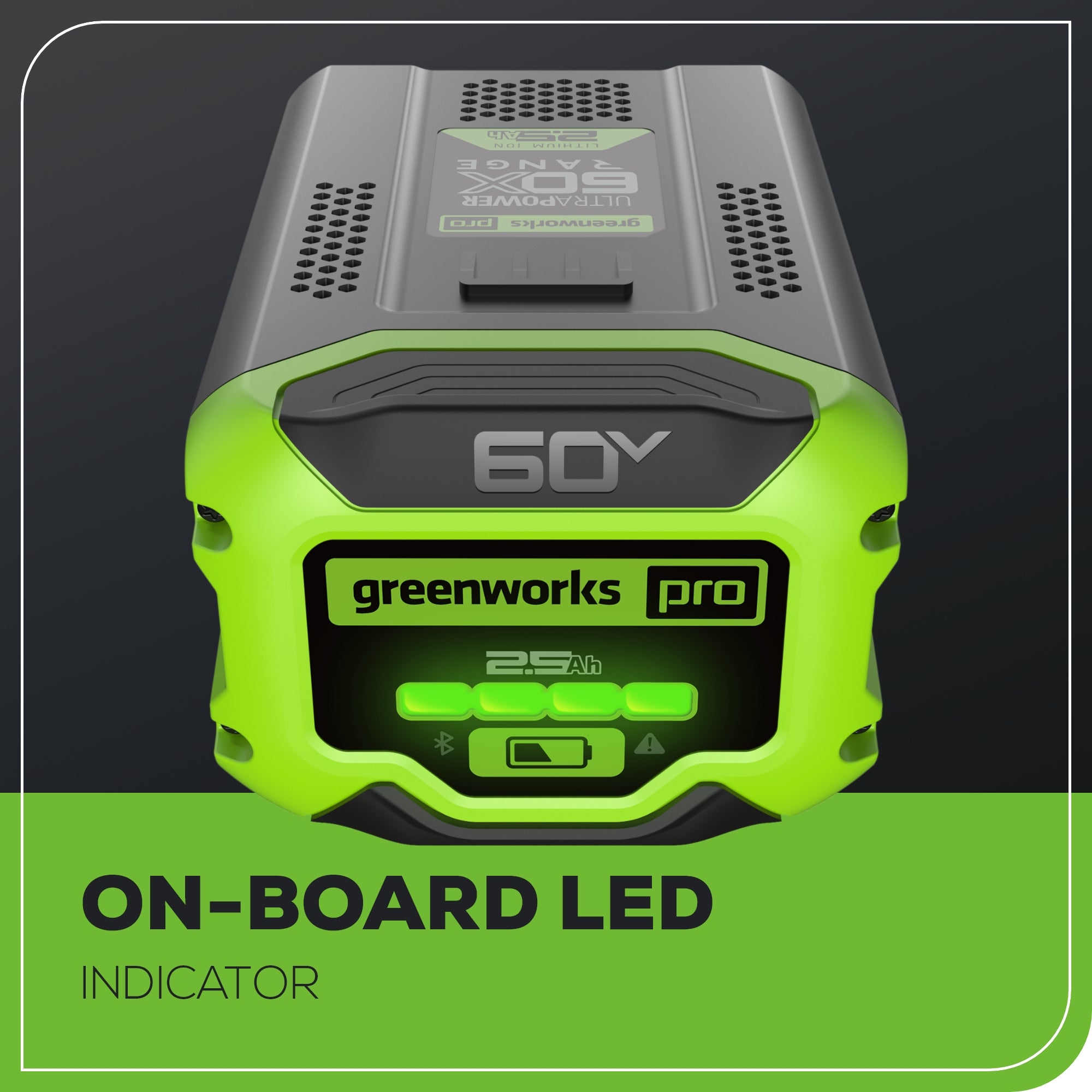 60V 2.5Ah Rechargeable Lithium Battery with Bluetooth Connectivity - Power Tools, Electric Scooters, Lawn Mowers & Outdoor Equipment