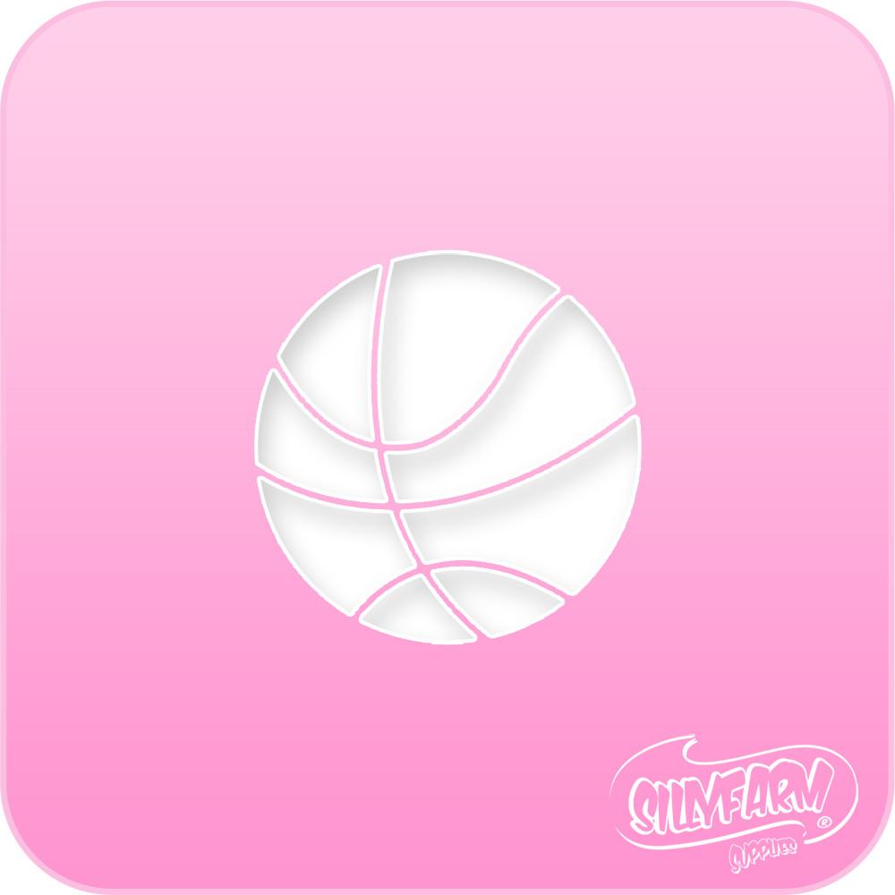 Pink Basketball Stencil for DIY Crafts - Perfect for Custom Jerseys, Court Designs & Sports Decorations